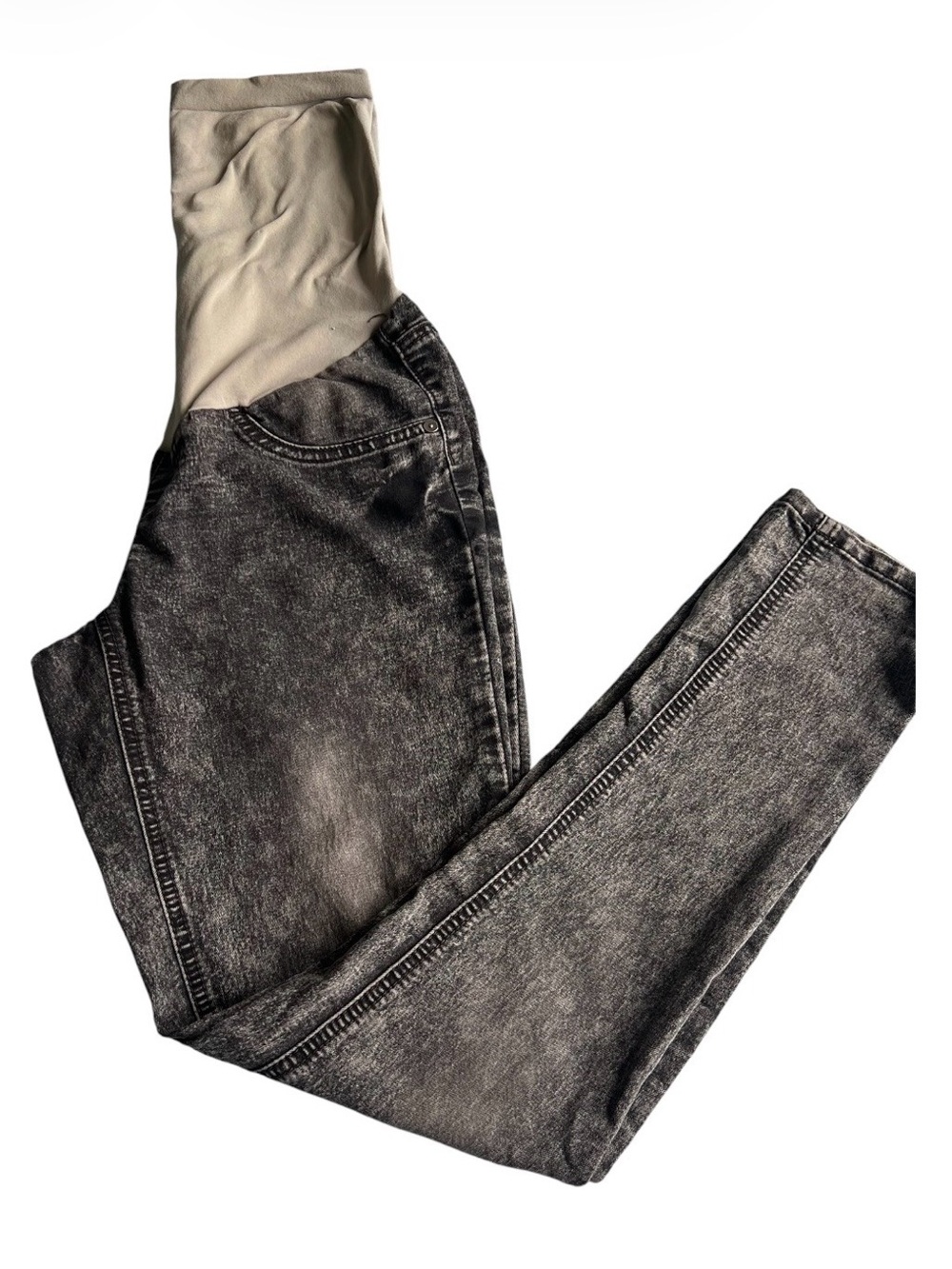 Indigo Rein Maternity Full Belly Panel Skinny Jeans Gray Denim Stretch XS